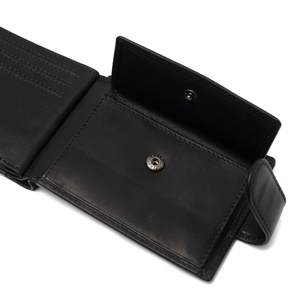 Solid Antique Brass Hardware &amp; Heavy-Duty Dual Zipper Detail on Yamba Full-Grain Portefeuille en Cuir pour Homme