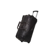 Leather Weekender Trolley Jayven pour Femme in Classic 100% Full-Grain Leather - Full Exterior Front Profile View | Acheter en ligne