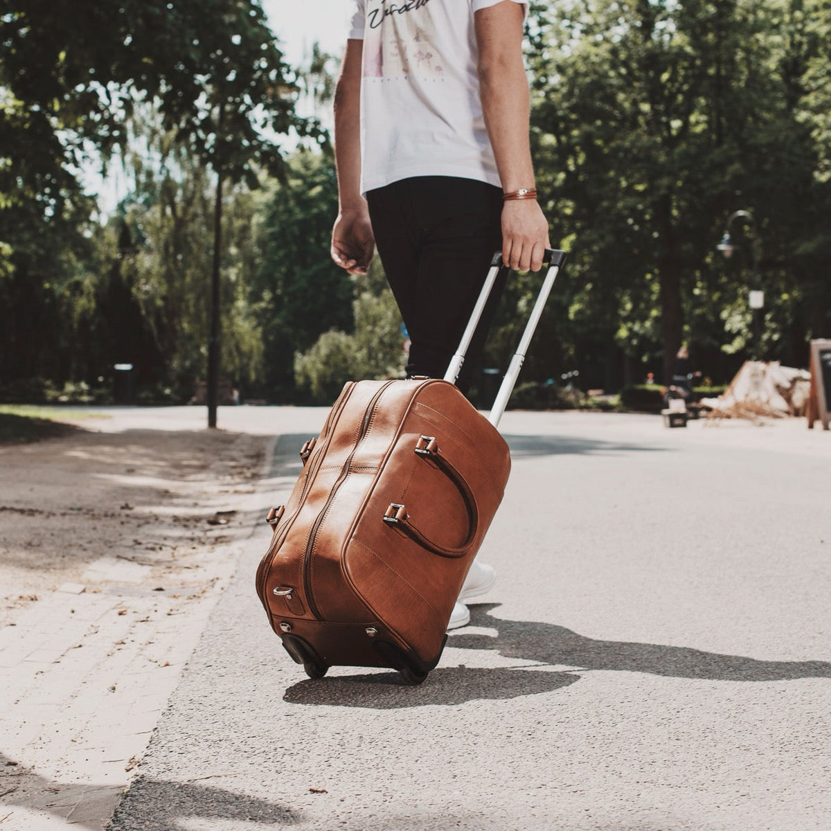 Leather Weekender Trolley Jayven pour Femme – Vue produit alternative 2