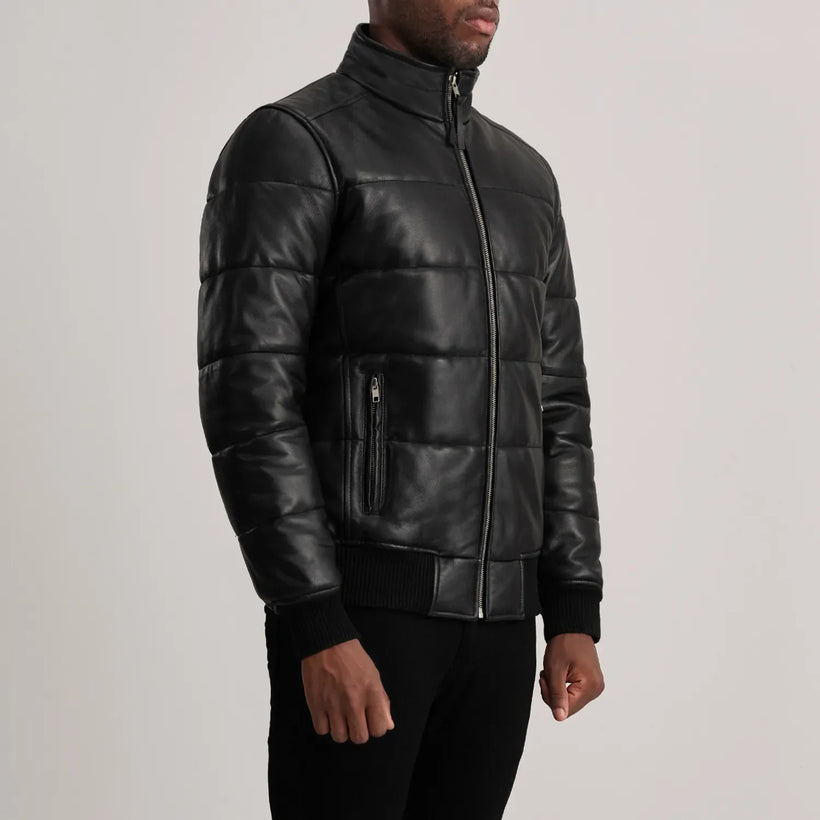 Lucas Blouson Bombardier en Cuir pour Homme