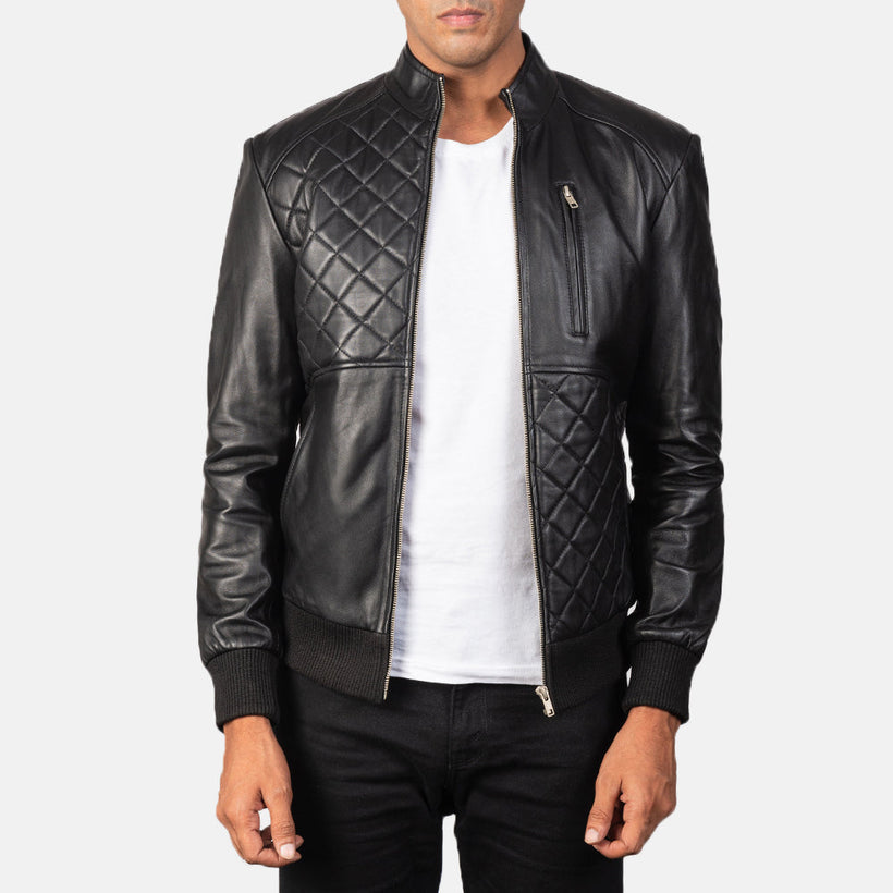 Moda Blouson Bomber en Cuir pour Homme