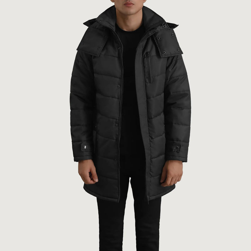 Moore Noir Hooded Parka pour Homme