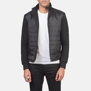 
Nashville Matelassé Noir Windbreaker Veste en Cuir pour Homme in Black Polyester (Torso) &Amp; Knitted Fabric (Sleeves) - Vue de face & silhouette ajustée | Acheter en ligne