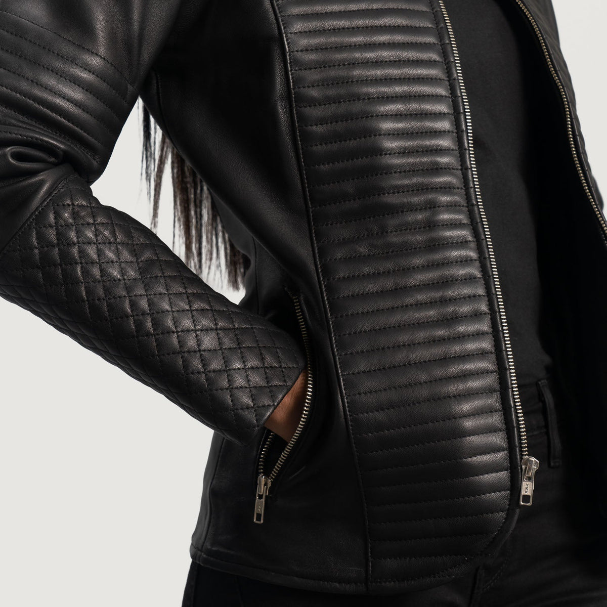 
Nexi Matelassé Veste en Cuir pour Femme – alternate product view 6