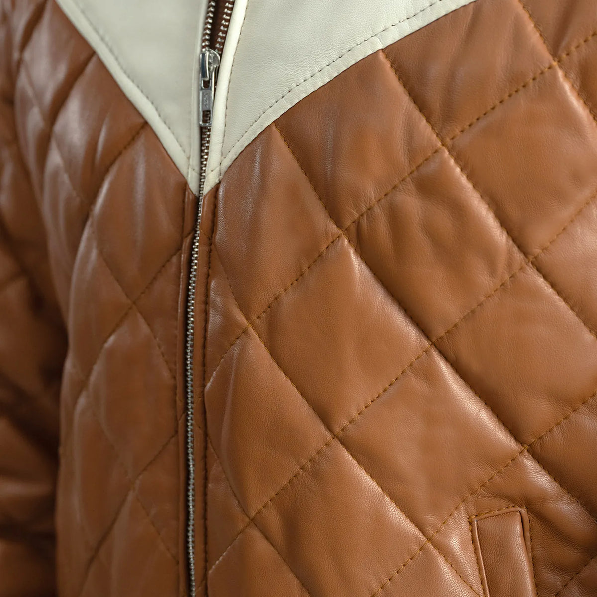 
Norman Veste en Cuir Camel Puffer Veste en Cuir pour Homme – alternate product view 6