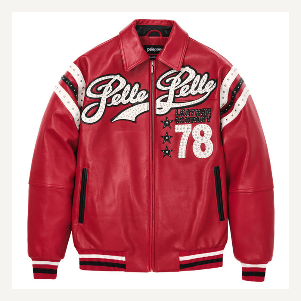 
Varsity Veste en Cuir pour Femme