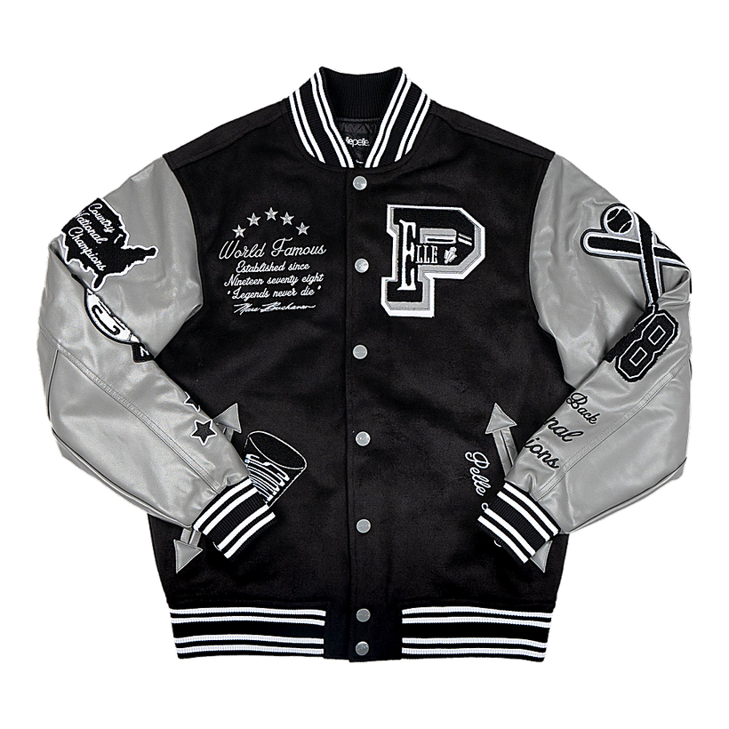 World Famous Varsity Veste en Cuir pour Femme