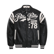 
Encrusted Varsity Veste en Cuir pour Femme