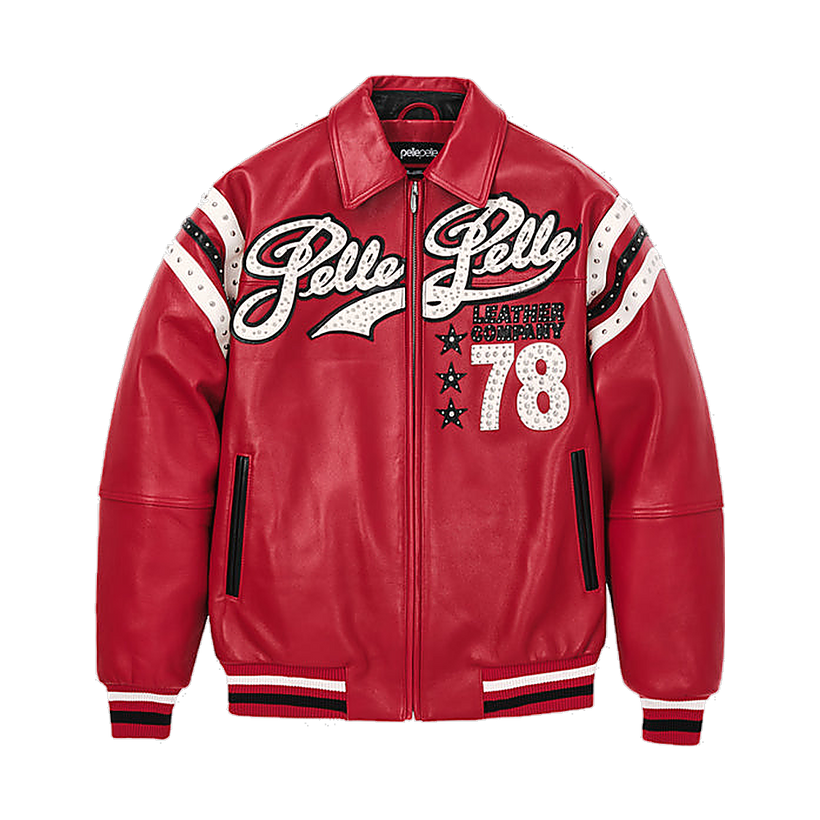 Varsity Veste en Cuir pour Femme