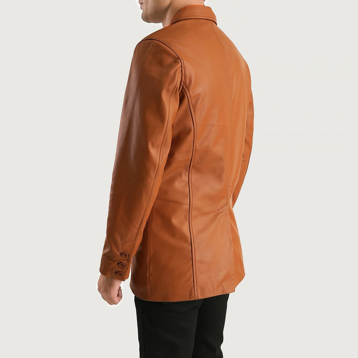 Ray Cutler Veste en Cuir pour Homme – Vue produit alternative 5