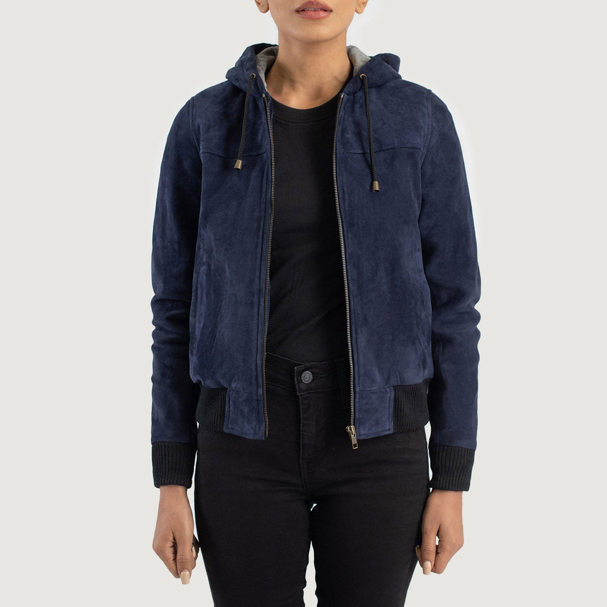 
Rebella Hooded Blouson Bombardier en Cuir pour Femme – alternate product view 1