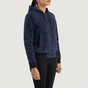 
Rebella Hooded Blouson Bombardier en Cuir pour Femme – alternate product view 2