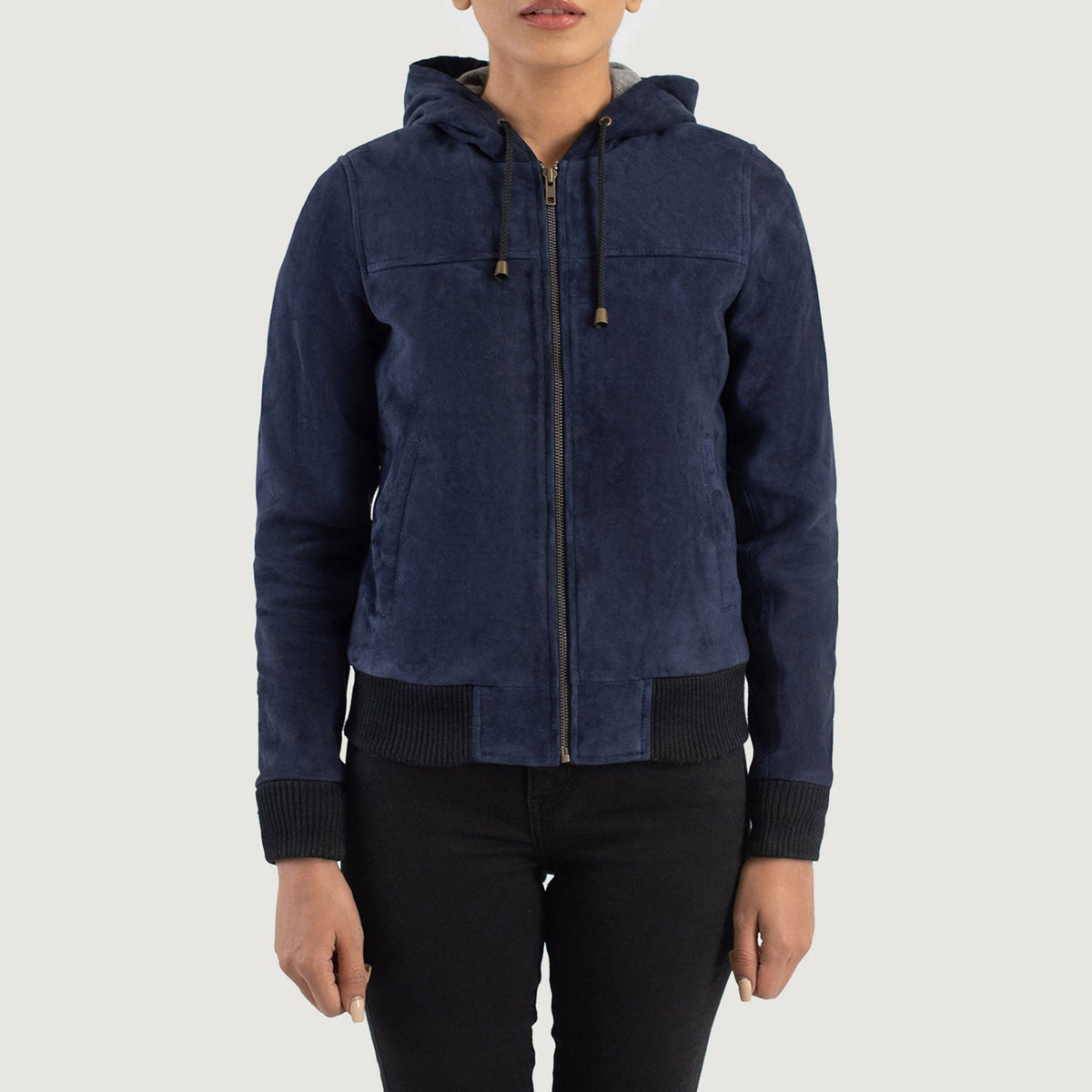 
Rebella Hooded Blouson Bombardier en Cuir pour Femme – alternate product view 4