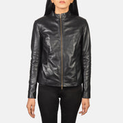 Rumella Veste Motard en Cuir pour Femme – Vue produit alternative 4