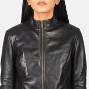 Rumella Veste Motard en Cuir pour Femme – Vue produit alternative 6