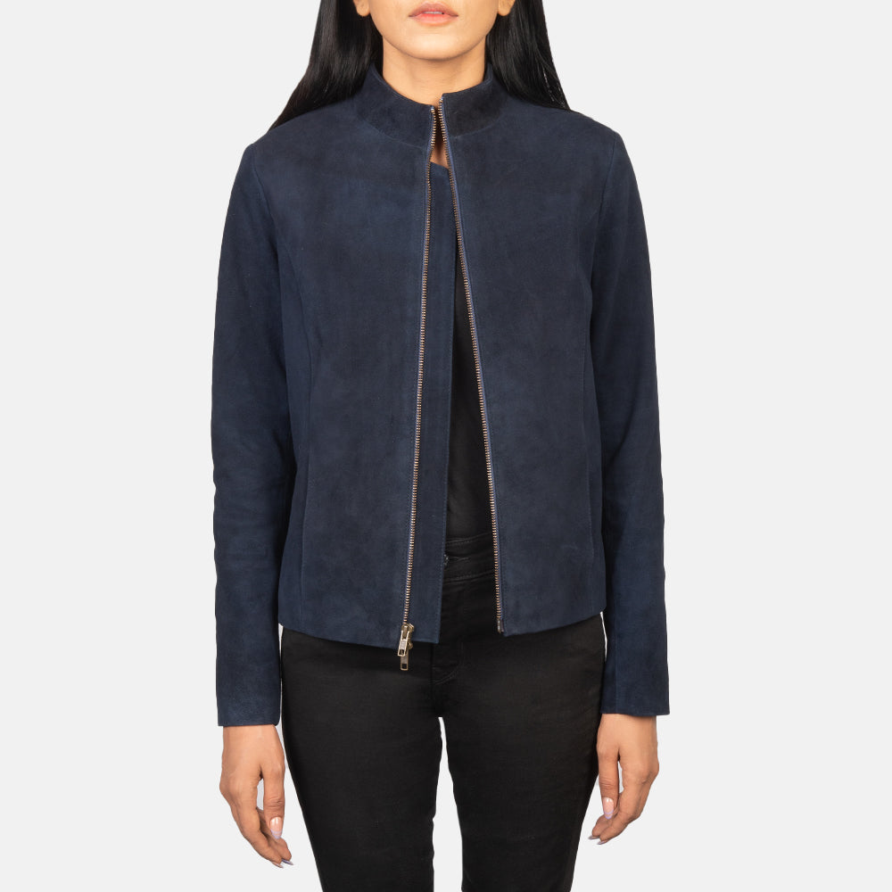 Rumella Veste Motard en Cuir pour Femme – Vue produit alternative 1