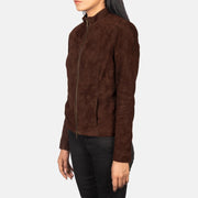 Rumella Veste Motard en Cuir pour Femme – Vue produit alternative 2