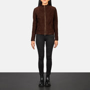 Rumella Veste Motard en Cuir pour Femme – Vue produit alternative 3