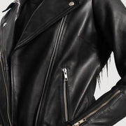 
Rumy Bordeaux Veste Motard en Cuir pour Femme – alternate product view 6