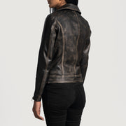 
Rumy Bordeaux Veste Motard en Cuir pour Femme – alternate product view 5