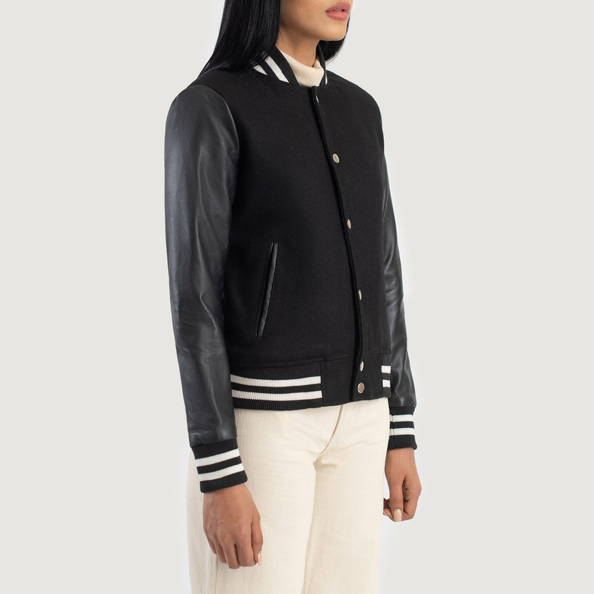 
Savant Varsity Veste en Cuir pour Femme – alternate product view 2