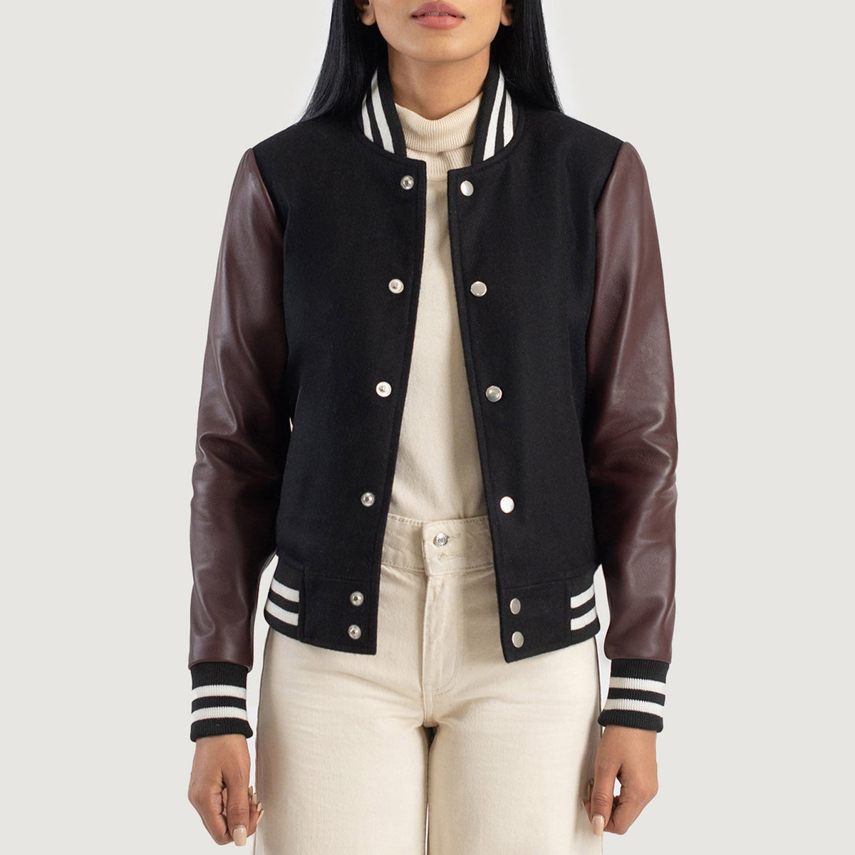 
Savant Varsity Veste en Cuir pour Femme – alternate product view 1