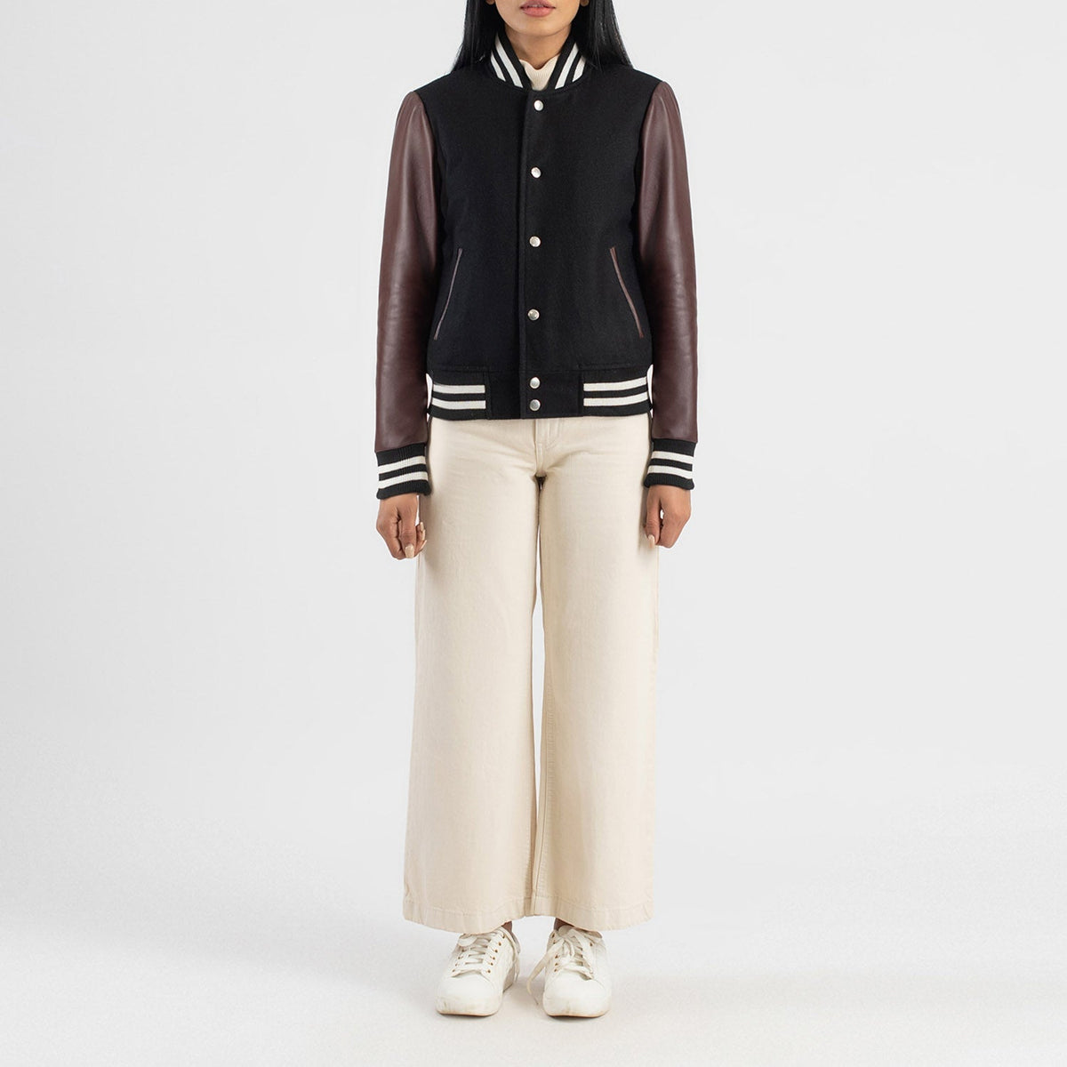 
Savant Varsity Veste en Cuir pour Femme – alternate product view 3