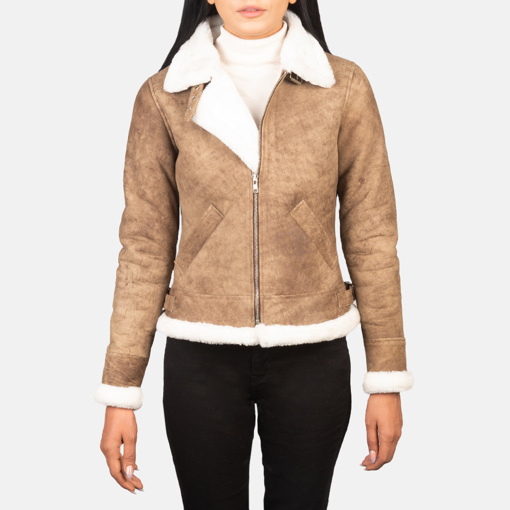
Sherilyn B-3 Noir Blouson Bombardier en Cuir pour Femme – alternate product view 1
