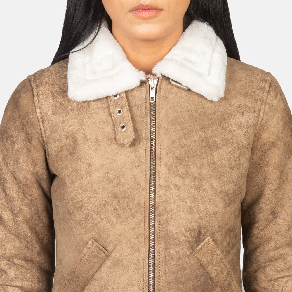 
Sherilyn B-3 Noir Blouson Bombardier en Cuir pour Femme – alternate product view 6
