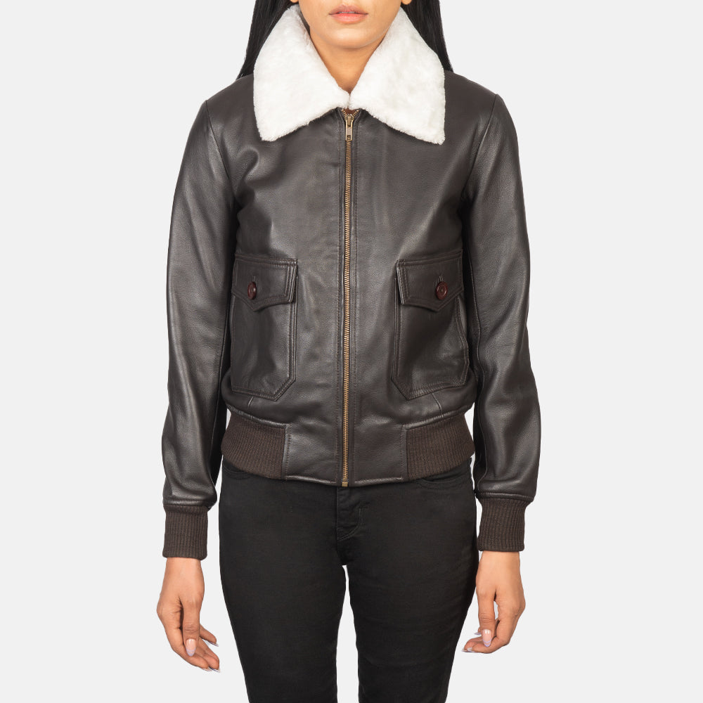 
Stella G-1 Blouson Bombardier en Cuir pour Femme – alternate product view 4