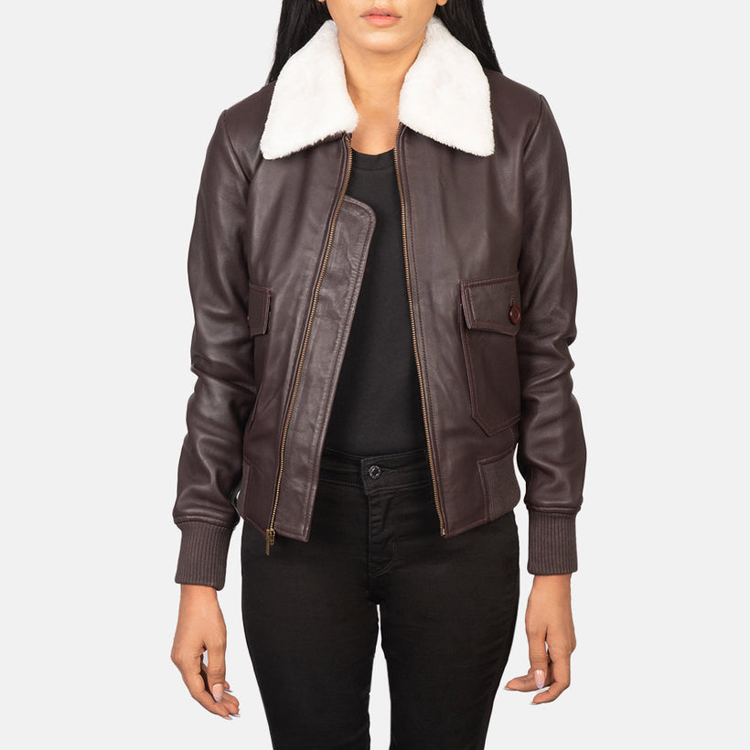 Stella G-1 Blouson Bomber en Cuir pour Femme