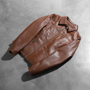 Tomachi Rouge Veste en Cuir pour Femme – Vue produit alternative 8