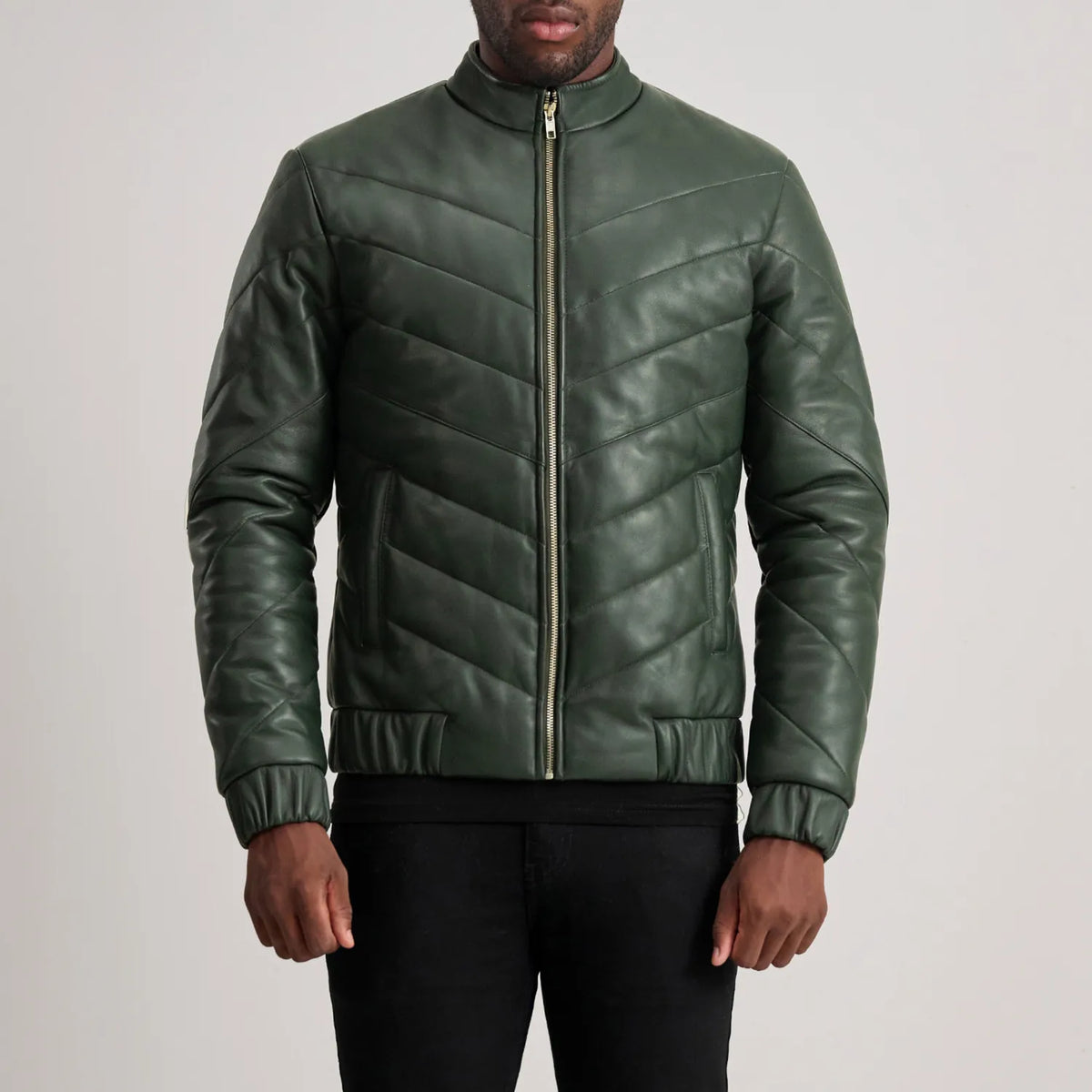 Travis Veste en Cuir pour Homme – Vue produit alternative 4