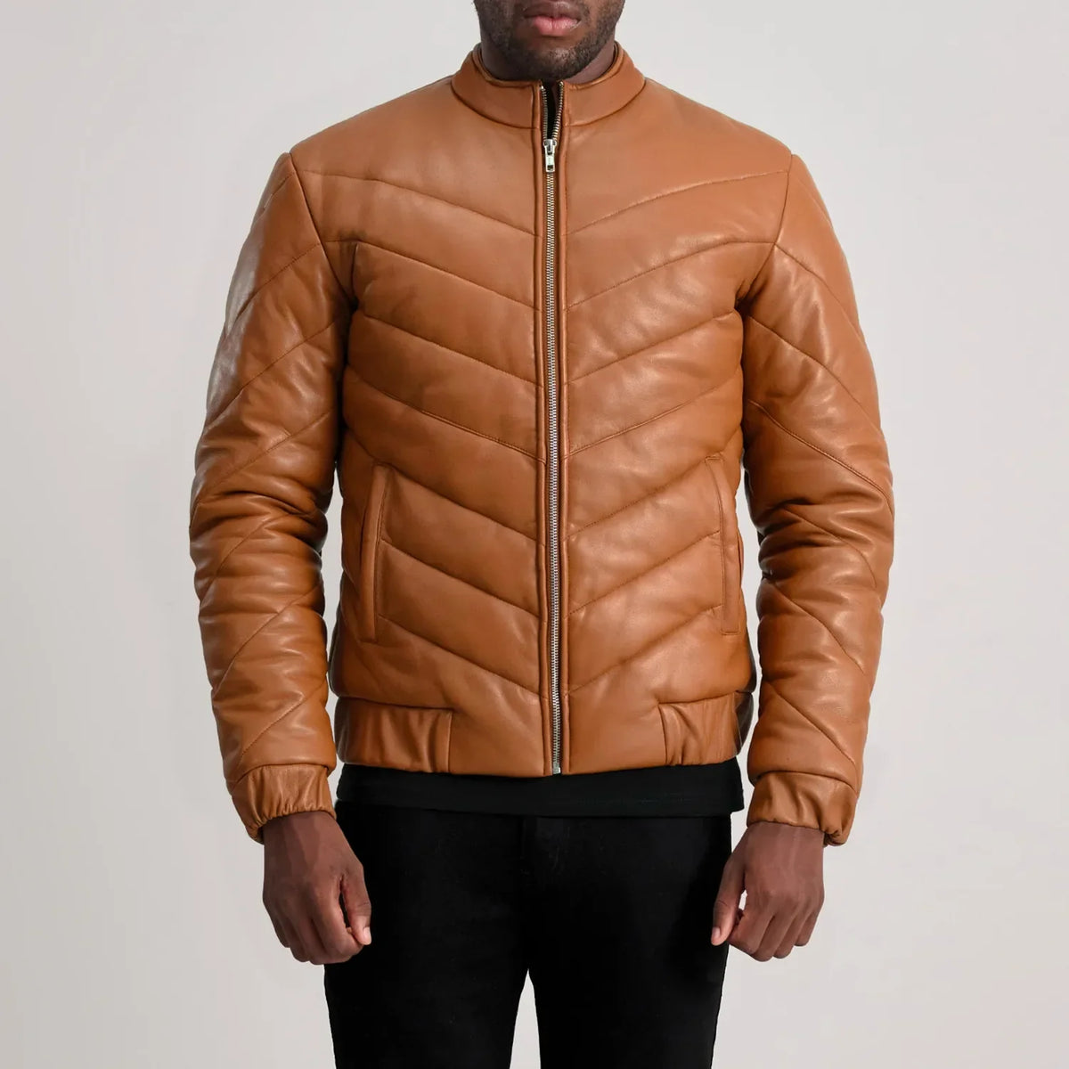 Travis Veste en Cuir pour Homme – Vue produit alternative 4