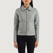 Vixen Classic Collar Veste en Cuir pour Femme – Vue produit alternative 4