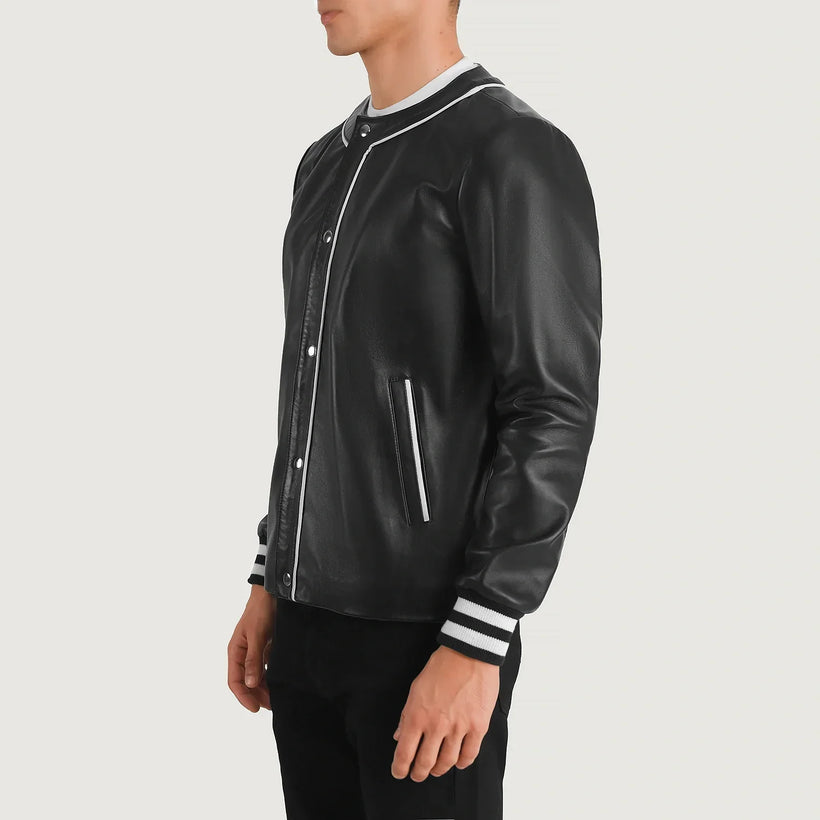 Willis Varsity Veste en Cuir pour Homme