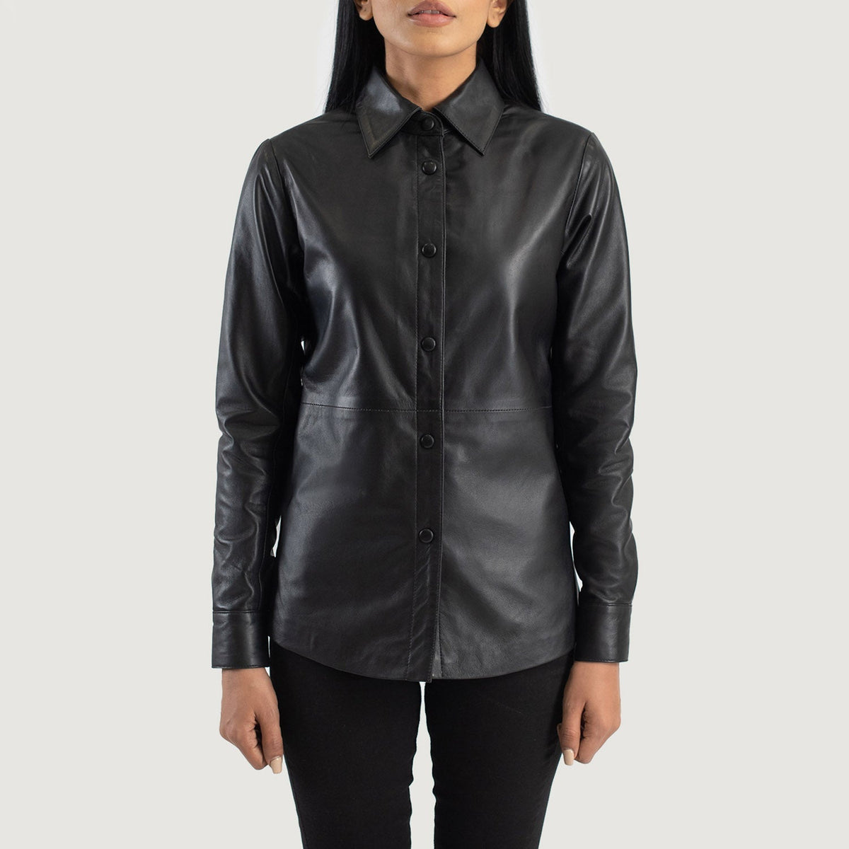 Zenith Shirt Veste en Cuir pour Femme – Vue produit alternative 4