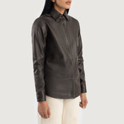 Zenith Shirt Veste en Cuir pour Femme – Vue produit alternative 2