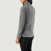 Zenith Shirt Veste en Cuir pour Femme – Vue produit alternative 5