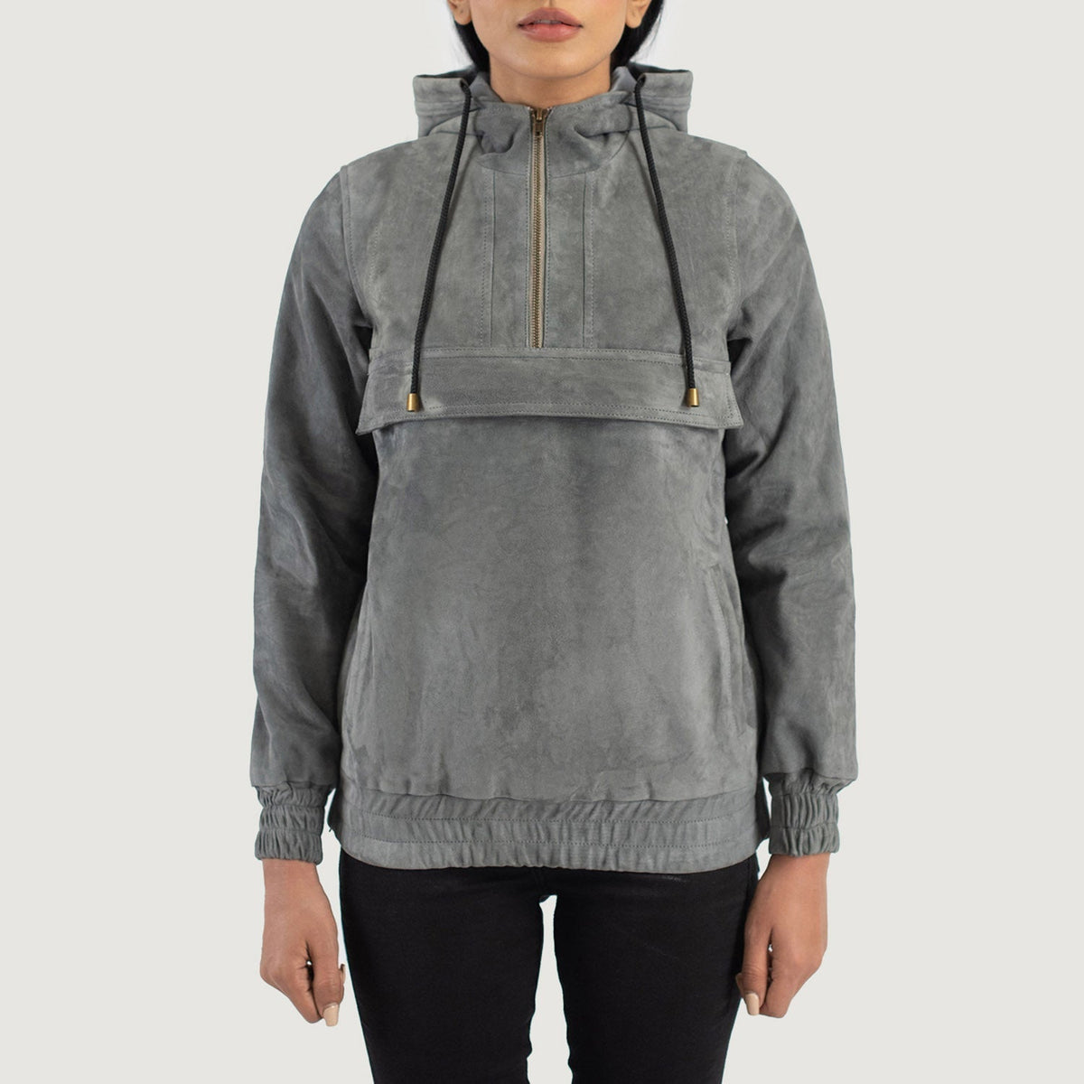 Zest Hooded Pullover Veste en Cuir pour Femme – Vue produit alternative 1